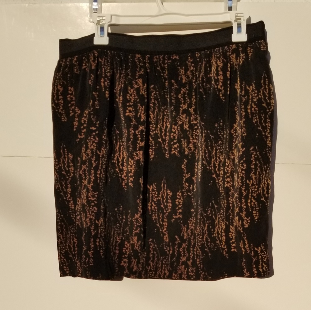 Gap Womens Skirt Size 6 Black Brown Print Lined